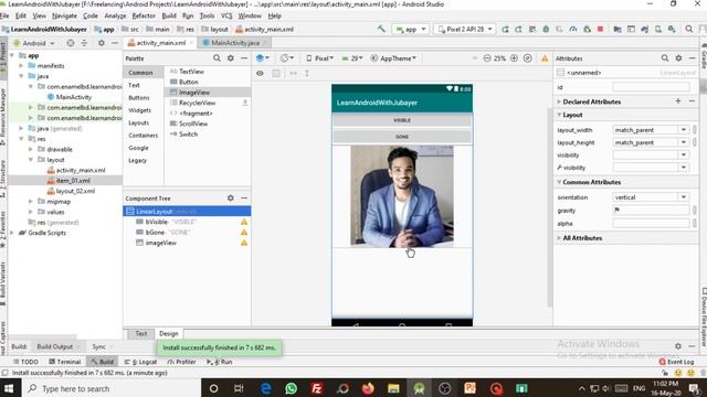Day_14: Learn Android With Jubayer | Marge Layout, Android Visibility & Animation | Beginner's Guid смотреть онлайн