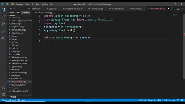 Python project: Voice Translator app using python ( 25 lines ) смотреть онлайн