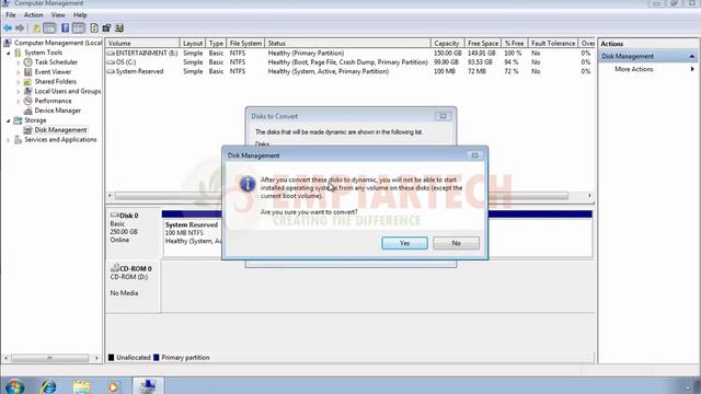 Convert Basic Disk to Dynamic Disk in Windows 7 (HINDI) смотреть онлайн