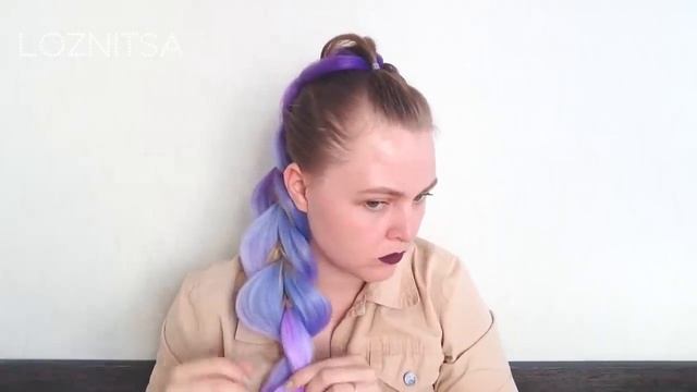 А так можно было!? Французская обратная коса с Канекалоном . French braid/ Kanakelon braid смотреть онлайн