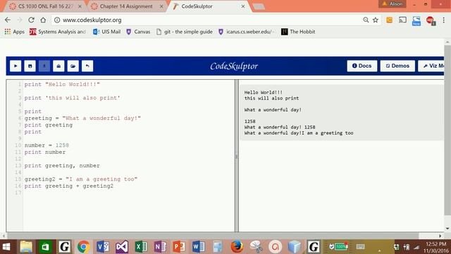 CS1030 C15 Day 2.1 – Python - printing, errors, and some math смотреть онлайн
