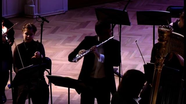 W. A. Mozart concerto for flute and harp. Sergey Zhuravel flute, Elizaveta Bushueva harp. смотреть онлайн