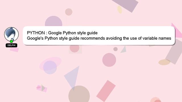 PYTHON : Google Python style guide смотреть онлайн