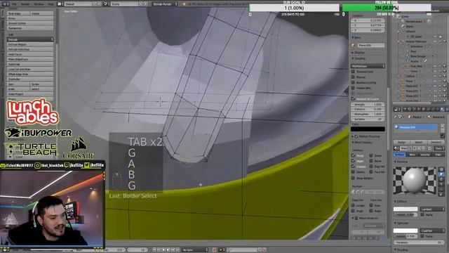 Blender 2.79 Sneaker model JBxFLITE Twitch stream 5-24 Time lapse смотреть онлайн