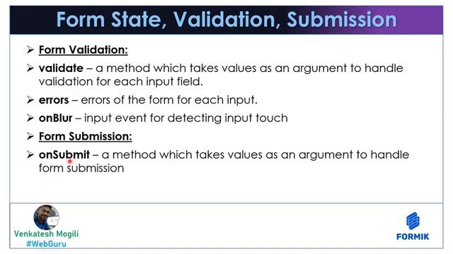 React Formik Crash Course Form State, Validation, Submit from scratch in Telugu #VenkateshMogili смотреть онлайн