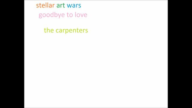 goodbye to love - stellar art wars - carpenters cover смотреть онлайн
