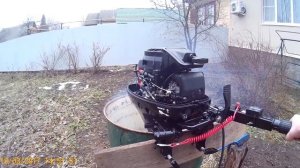 Первый запуск ПЛМ Hidea 9 9. Обкатка лодочного мотора.