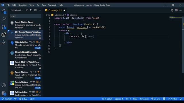 React Tutorial - Simple Counter App смотреть онлайн