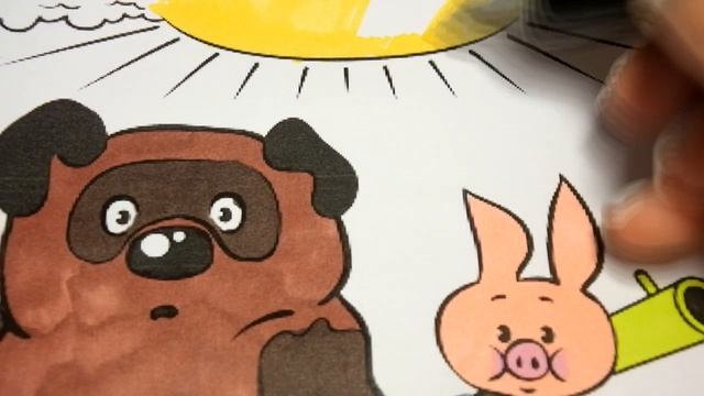 Винни Пух и Пятачок советские мультфильмы интересная раскраска