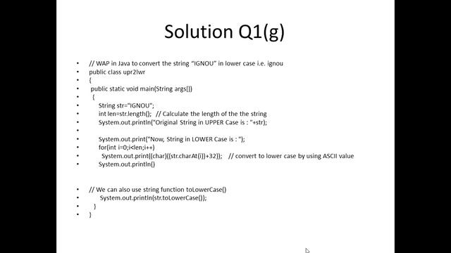 UPPERCASE 2 LOWERCASE IN JAVA MCS-024 OBJECT-ORIENTED TECHNOLOGIES AND JAVA PROGRAMMING JUN 20 Q1g смотреть онлайн