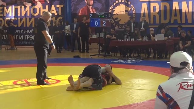 ЧР по Грепплингу Но Ги 2016  92 кг 1 16 финала Гусейнов Абдулбари   Газимагомедов Гела