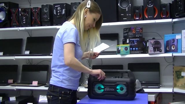 Колонка портативная Ritmix SP-610B смотреть онлайн