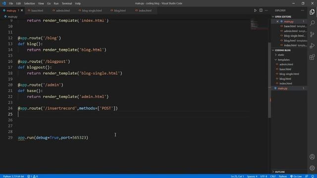 Blog Website With Flask and MySQL | Admin Panel + Main Website | Part -1| For Beginners | In Hindi смотреть онлайн