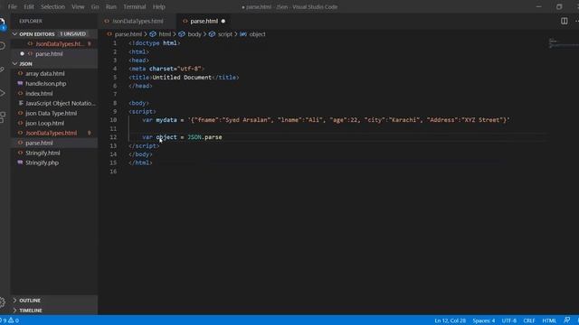 JSON Parse Function - Tutorial 2 in Hindi/Urdu смотреть онлайн