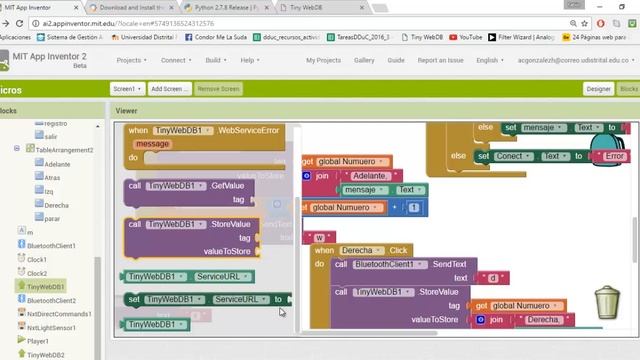 Como usar base de datos con TINYWEBDB de AppInventor, DDuC UD смотреть онлайн