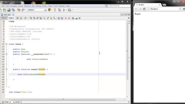 oop php new class la metod cagirmaq ders12 смотреть онлайн