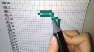 Как рисовать Алмазную Кирку из Майнкрафт - рисунки по клеточкам #52 - #pixelart