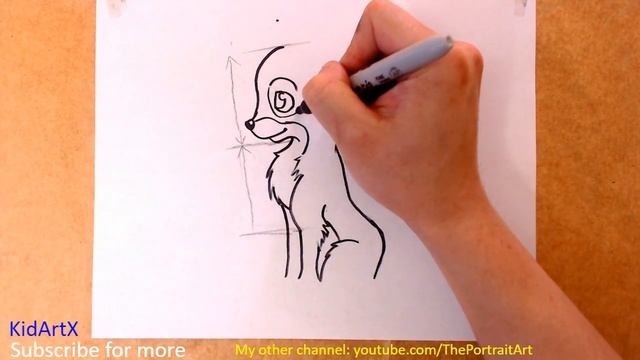 (fast-version) How to Draw Fox Disney Style (easy) Step by Step Tutorial смотреть онлайн