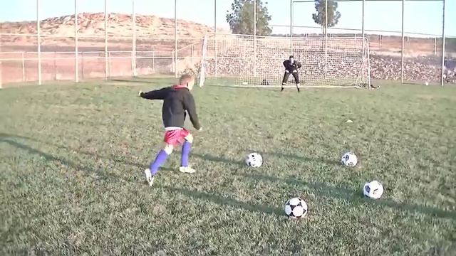 How to strike the soccer ball with proper follow through смотреть онлайн