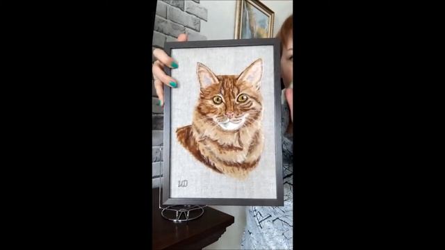 Портрет Рыжий кот картина для интерьера. смотреть онлайн