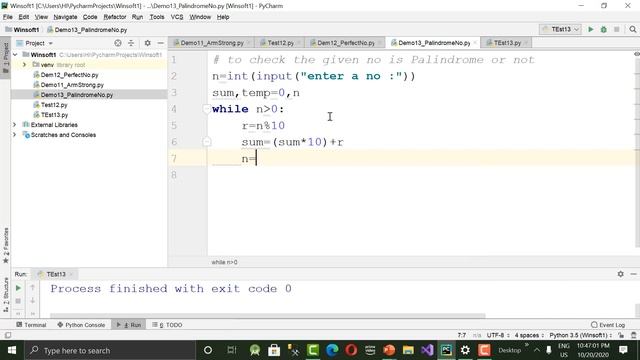 Python tutorial for Beginners Demo 13 | Palindrome Number in Python | By Prakash Gangumalla смотреть онлайн