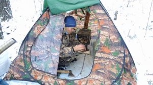 Обогрев палатки зимой + лежанка и уют.