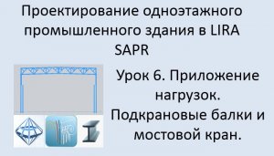 Одноэтажное промышленное здание в Lira Sapr Урок 6 Приложение нагрузок. Крановые