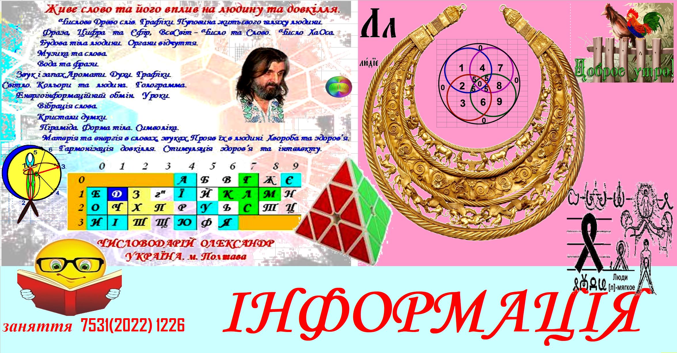 заняття 7531(2022) 1226 ІНФОРМАЦІЯ