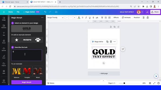 Shiny 3D Gold Text Effect In Canva Tutorial | Typography for Luxurious Business смотреть онлайн