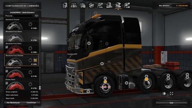 ETS 2 - Comprando e equipando Volvo FH Globetrotter XL смотреть онлайн