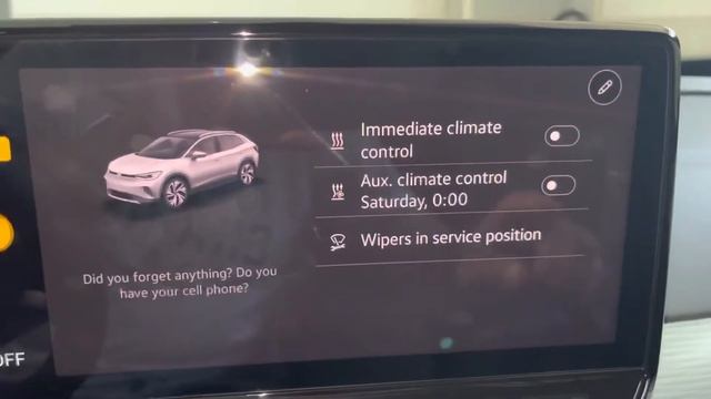 Volkswagen ID4, быстрый способ привести дворники в service position. смотреть онлайн
