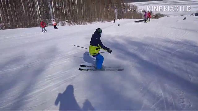 Лыжи. Напрыгал немножко 360 shifty 180#красноеозеро смотреть онлайн