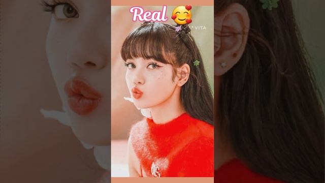 Real V/s Farjana Drawing V/s My Drawing  #Blackpink #lisa Art