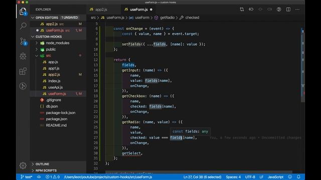 Crear formularios con custom hooks смотреть онлайн