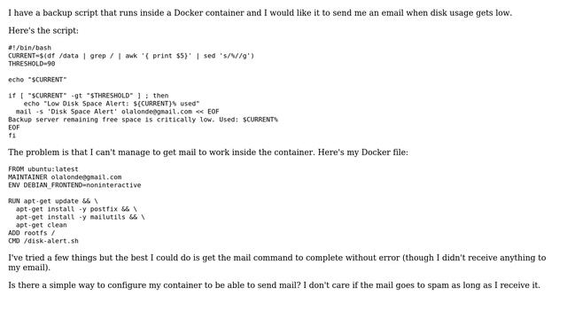 DevOps & SysAdmins: Simple way to send mail from Docker container? (2 Solutions!!) смотреть онлайн