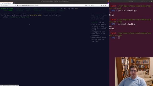 Advent of Code (AoC) - 2020 Day 12 - Python смотреть онлайн