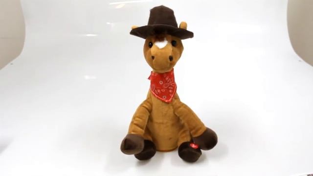 Мягкая механическая игрушка Лошадь в шляпе в коробке смотреть онлайн