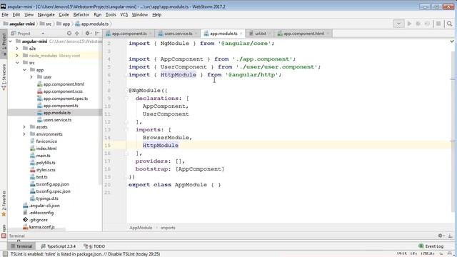 Урок 4. Сервер и сервисы в Angular 4 смотреть онлайн