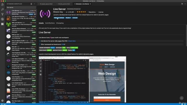 Settings Up Live Server VSCode Extension | HTML, CSS & JS смотреть онлайн