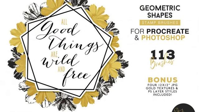 Brushes for Procreate: Geometric Shapes for Procreate & PS смотреть онлайн
