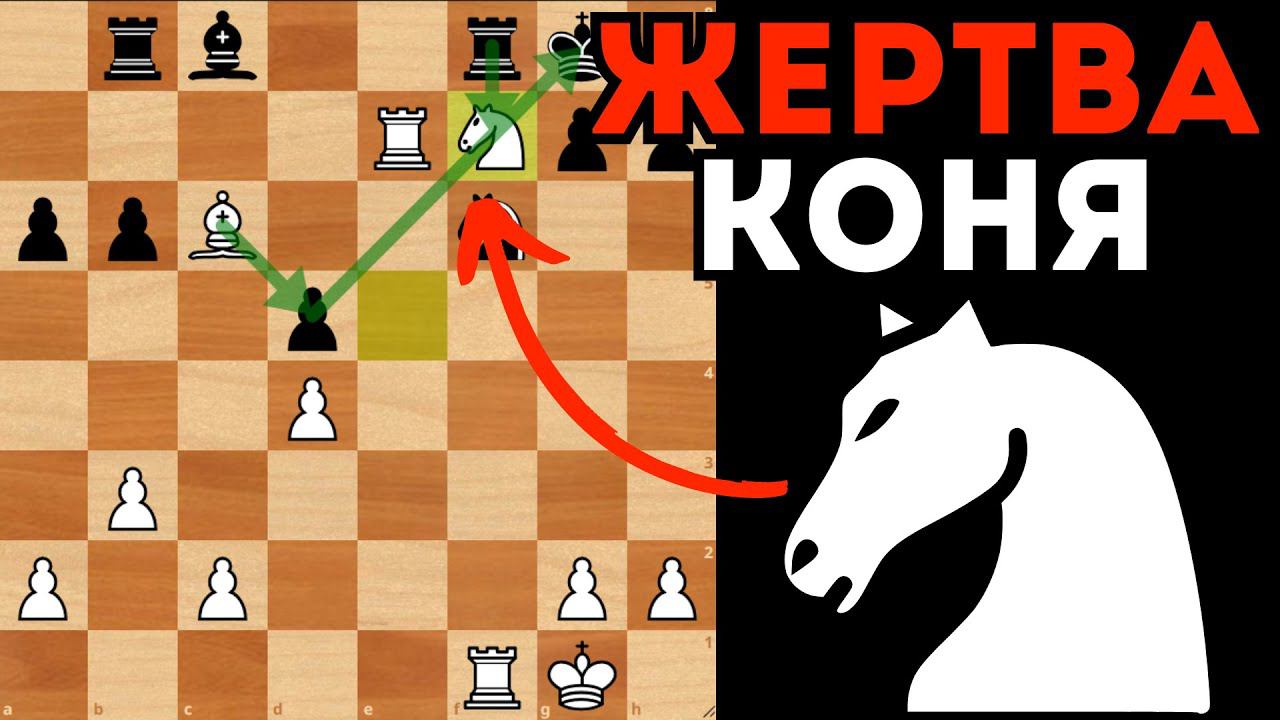 Красивая партия в Королевском Гамбите! Жертва коня! Шахматы смотреть онлайн