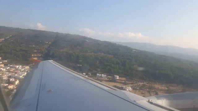 Corendon Airbus A320 rise Rodos airport. смотреть онлайн