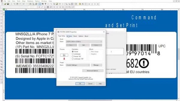 IPHONE BOX IMEI LABEL STICKER PRINTING