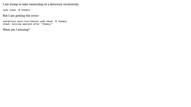 Ubuntu: chown not working смотреть онлайн
