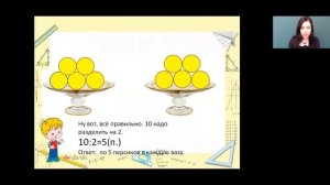 Математика 2 класс 31 неделя. Смысл действия деления. Названия компонентов и результат деления