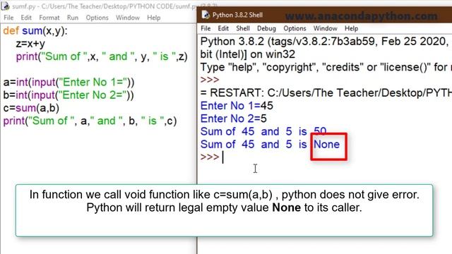 Sum of two numbers using functions - Python Programming - Python functions for class 12 смотреть онлайн