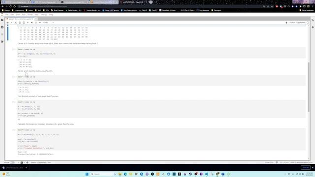 Basic NumPy Functions смотреть онлайн