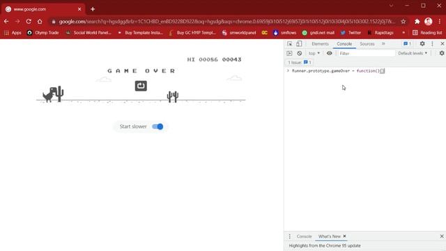Two Deferent ways to #hack chrome dianosaur game || Tips and Tricks смотреть онлайн