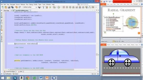 JavaFX 8 Tutorial - Colors & Gradients (RadialGradient) #7 - Part 2