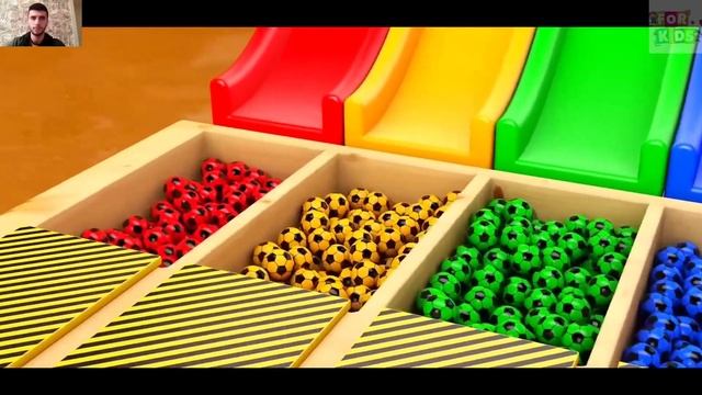 Learn Colors with PACMAN VS Street Vehicle Slide Color Magic Water Shape Pretend Play for Kids Vide смотреть онлайн